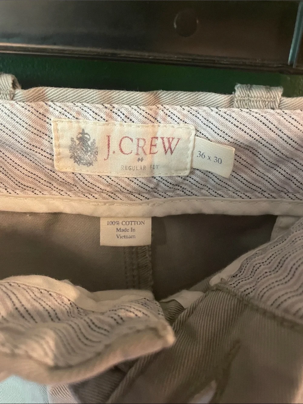 J. Crew Light Gray Chino Pants 100% Cotton Size 36x30